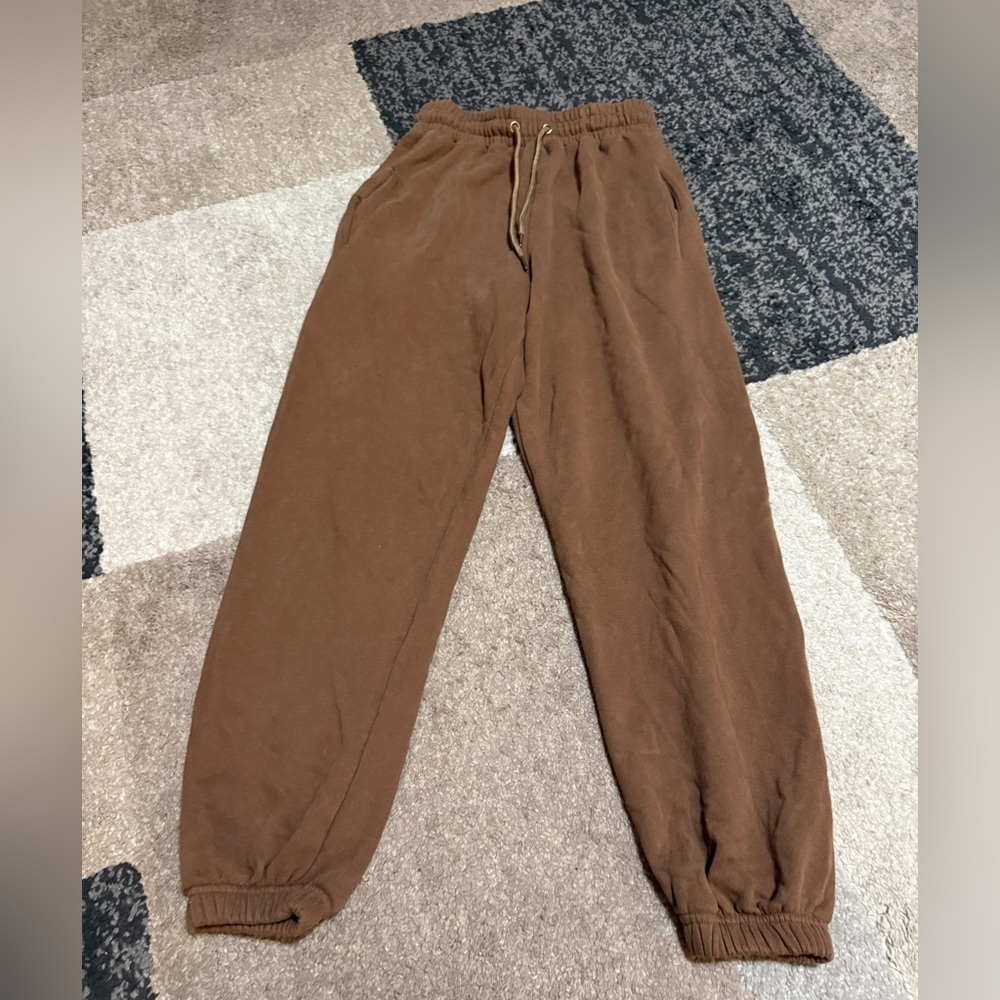 Lux Label Brown Jogger Pants- Small